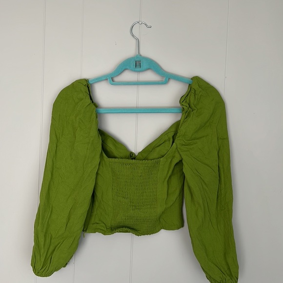Aritzia Novella Blouse - Succulent Green - Picture 4 of 4